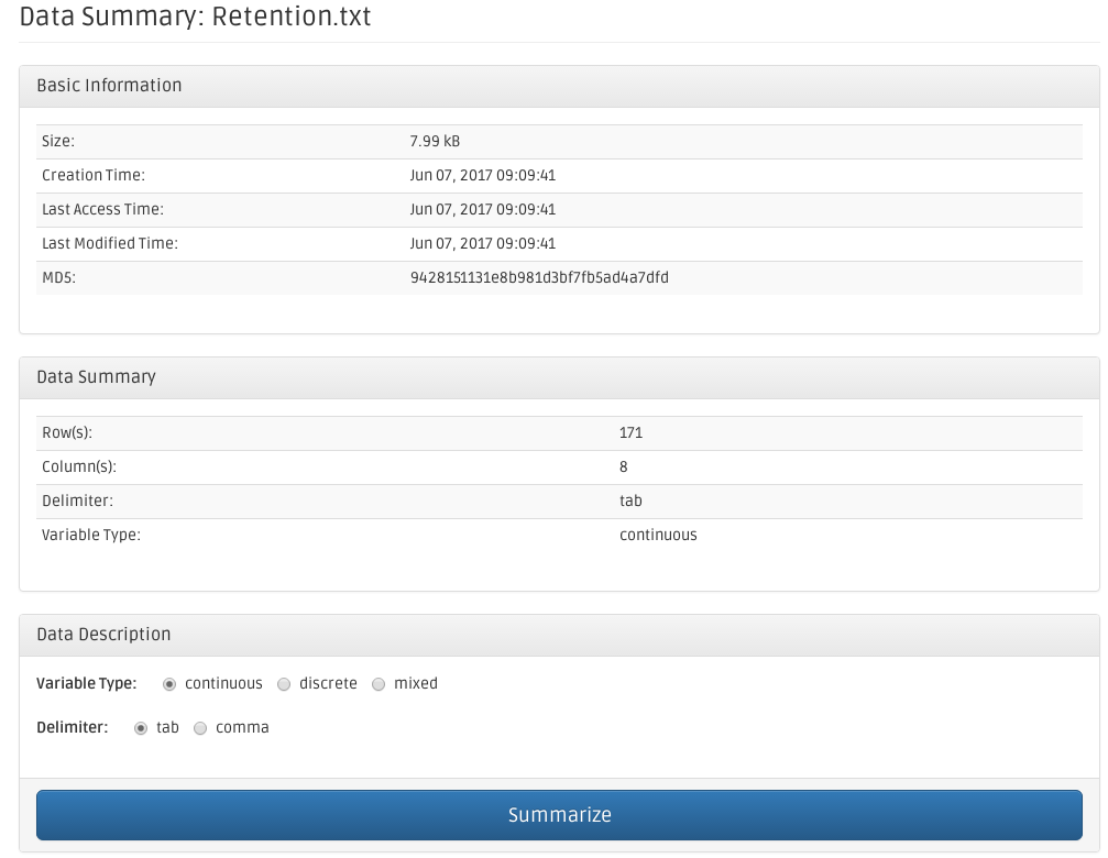 Causal Web Dataset Summarization review Page